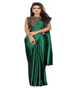 Special Occasion Satin Silk Saree for women with beautiful color for party wear