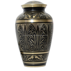 Urnes de crémation pour adultes en laiton de haute qualité avec une belle gravure urne de crémation en métal fini de couleur or et violet - Product Image 6