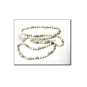 Cuentas facetadas de howlita, Jap Mala para oración - Product Image 1