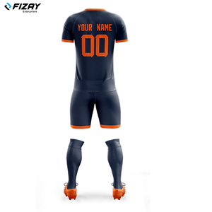 Best Sale High Quality Men's Sports Soccer Uniform Quick Dry Breathable <b>Custom</b> Colors Logo FIZAY ENTERPRISES OEM Service - Product Image 5