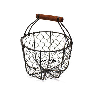 Cesta de alambre de hierro de diseño para huevos, encimera de cocina de lujo resistente, almacenamiento ecológico, cesta de huevos de lujo única - Product Image 2