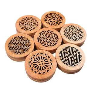 Porte-encens en bois anti-odeur pour intérieur, design arrondi portable, forme ronde, design personnalisable - Product Image 5