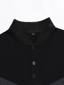 Polo de Golf de Color sólido para hombre, Camiseta de algodón piqué con botones, Camisetas estampadas con pantalla de seda, alta calidad, venta al por mayor - Product Image 3