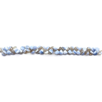 Perles de pierre facettées en agate bleue en forme de cœur, 9-10 mm, longueur 8 pouces, certifiées IGI pour la fabrication de bijoux et l'artisanat