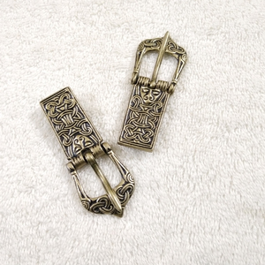 Hebilla de cinturón Vikingo, extremo de correa, estilo Borre, Birka BORRE, Norway, Viking, hebilla de cinturón, Urnes, accesorios de cinturón vikingo - Product Image 1