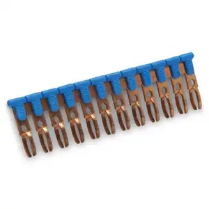 Hot Selling Made in Italy Comb type jumper bar blue 12 poles for three stages EURO W/Z Terminal Blocks