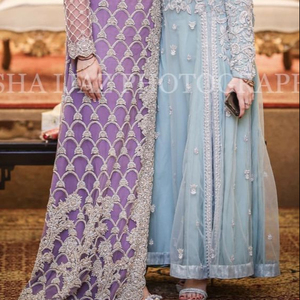 STUNNING FLOOR LENGTH DRESS EMBELLISH EMBROIDERY WITH CRYSTAL GLASS BEADS,DABKA,WORK for Party-WEAR/WEDDING@ 2022 - Product Image 1