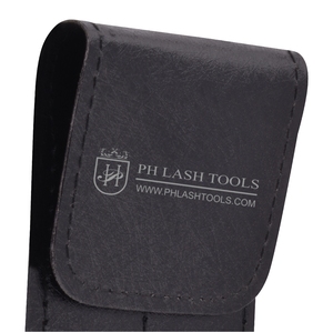 Black PU <b>Leather</b> <b>Pouch</b> For 2 Eyelash Extension Tweezers Private Label, High Quality Eyelash Extension Tweezer <b>Pouch</b> - Product Image 4