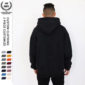 Sweat à capuche pour homme 100% coton 36oz 465GSM French Terry Black Oversized Heavyweight Solid Eco-Friendly Casual Style Winter Season - Product Image 5