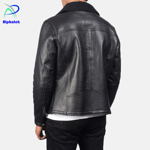Genuine Leather Winter <b>Thin</b> High Street <b>Jacket</b> Premium Quality Inner Fleece Material <b>Waterproof</b> Stylish Customizable - Product Image 6
