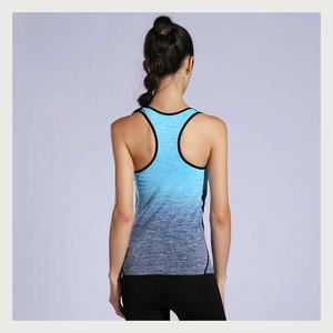 High Quality Customized <b>Women's</b> Gym <b>Singlet</b> Long Sports Yoga Top with Lace Decoration Sublimation Casual Wear Elastic Tank Tops - Product Image 2