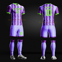 Maillots et shorts de football personnalisés imprimés par sublimation, directement de l'usine, respirants et à séchage rapide, uniformes de football professionnels unisexes