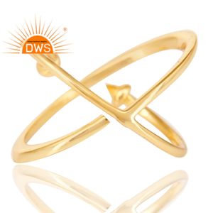 Pyramid Design 14k <b>Yellow</b> Gold Plated 925 Sterling Silver Stackable Ring Wholesale Jewelry Classic Collection - Product Image 3