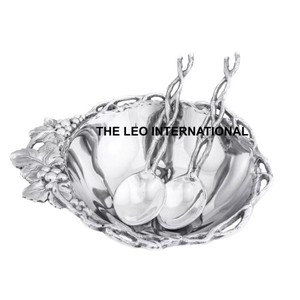 ชามโลหะตกแต่งทำมือสำหรับโชว์ในห้องนั่งเล่น ดีไซน์โดดเด่นมีเอกลักษณ์ ผิวเงางาม ออกแบบได้ฟรี - Product Image 6