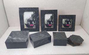 Marco de Fotos de Nácar Negro con Logotipo Personalizado, Precio de Fábrica al por Mayor, Juego de Decoración para el Hogar, Marco de Fotos de Nácar con Joyero - Product Image 2