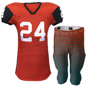 Vente en gros de maillots personnalisés de l'équipe de football américain pour hommes, maille respirante à séchage rapide avec broderie en sergé, service OEM de grande taille - Product Image 2