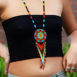 สร้อยคอเม็ดลูกปัดทำมือ - Product Image 1