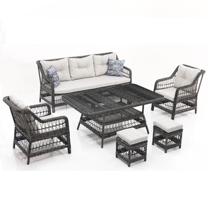 Modern Fashion Aluminium Carcass Rattan Maxi Garden Table Chair Set Non-Foldable KUGU DIVARESE RATTAN for Hotel Outdoor - Product Image 2