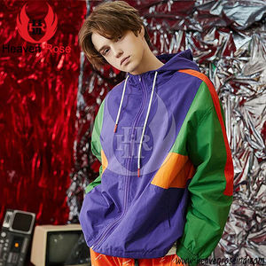 Veste coupe-vent d'extérieur en gros Personnaliser grande taille Vestes pour hommes Veste coupe-vent personnalisée imperméable à capuche pour hommes - Product Image 6