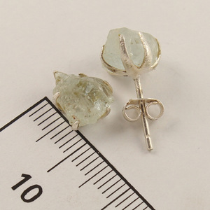 Unique Best Seller Aigue-Marine Brute Pierre Précieuse Brute À La Main Bijoux En Argent Sterling 925 Solide Boucles D'oreilles Cadeau Pour Les Femmes - Product Image 2