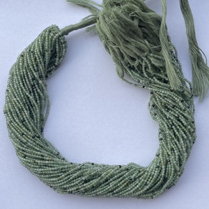 2mm 3mm 4mm Naturel Micro Vert Noir Serpentine Pierres Précieuses À Facettes Perles En Gros Brin Fournisseur Usine Prix Semi Précieux - Product Image 5