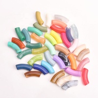 Meihan — Bracelet Tube incurvé en résine acrylique, perles de Lucite élastique, perles tendance, vente en gros