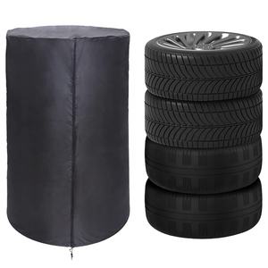 Sac de rangement pour pneus saisonniers 31 "Couverture de rangement pour pneus de secours d'<span class=keywords><strong>hiver</strong></span> 420D Oxford noir sac de rangement étanche pour pneus - Product Image 1