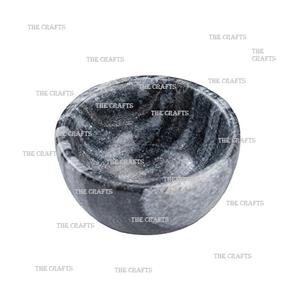 Tazón para servir de mármol de color blanco con base de metal Juego de 2 tamaños diferentes Tazón para servir frutas de forma redonda para vajilla - Product Image 6