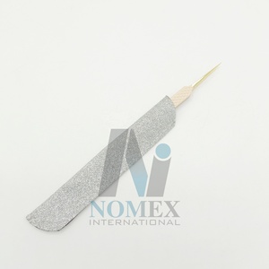 Pinzas de pestañas de Punta chapadas en oro de Color melocotón Pinzas de pestañas sólidas de punta recta con bolsa brillante para uso de pestañas - Product Image 3