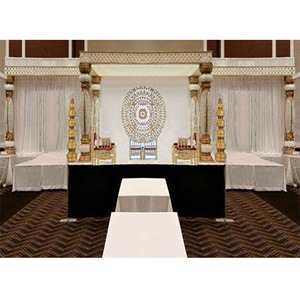 Bouteille de mariage royal Mandap en fibre de cristal Nouvellement design Bouteille de mariage Mandap en cristal Bouteille de mariage sud-asiatique Mandap en cristal - Product Image 1