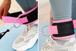 <b>Weight</b> Lifting Resistance bands Ring Padded <b>Ankle</b> Straps Door Anchor Set Exercise Adjustable - Product Image 5