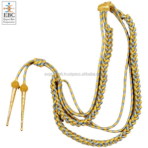 Aiguillette de alambre de lingotes franceses, cordones de vestido de guardia de honor personalizados, hombro derecho, Fourragere Golden Men Ceremonial Aiguillette - Product Image 5