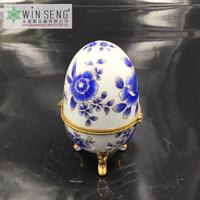 Boîte à bijoux en porcelaine Win Seng, motif lotus bleu, modèle Ws101-081214, Fujian, Chine