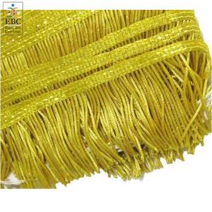 Alambre de lingotes de oro metálico de 5CM personalizado OEM para vestimenta de ropa y bandera decorativa con borlas y flecos - Product Image 5