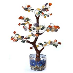 Mélange de pierres précieuses 160, 1 pièce, Base d'orgone, arbre - Product Image 1