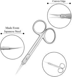 Tijeras Profesionales Curvas para Cutículas Pequeñas de Acero Inoxidable, Herramienta de Manicura para el Cuidado de las Uñas de las Mujeres - Product Image 2