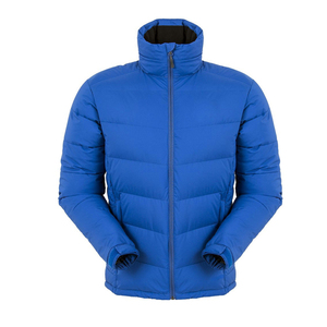 Veste matelassée respirante décontractée pour hommes, fermeture à glissière avant en polyester et nylon avec deux poches, techniques lavées grande taille pour la saison d'hiver - Product Image 4