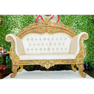 Canapé trône de roi de mariage Design royal Canapé couronne en bois élégant pour événement de mariage Canapé trône de mariage Design royal Canapé/chaise - Product Image 1