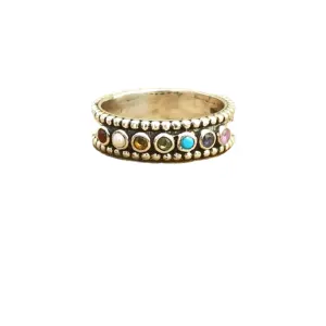 Design moderno natural pedra preciosa, prata esterlina 925 jóias pedra preciosa natural anel chakra anel atacado preço de fábrica