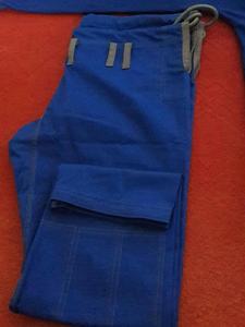 Tejido de perla personalizable bjj gi, venta al por mayor, azul, paquistaní, único, tejido dorado, tope rasgado - Product Image 4