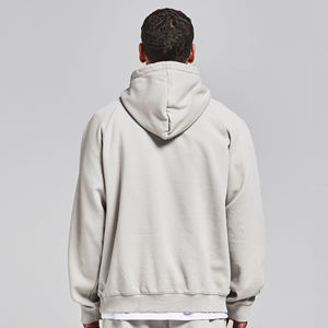 Unisex 450GSM Fleece 1/4 Zip Hoodie Oversized Vintage Boxy Streetwear personalizado bordado peso pesado para invierno a granel hombres Hoodie - Product Image 4