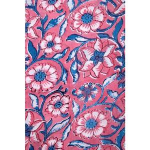 Indian Cotton Sanganeri Hand Block Print Fabric Light Weight Quilt Fabric Sewing Craft Dressing - Product Image 1