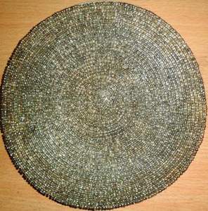 Wholesale Custom Heat Resistant Glass <b>Beaded</b> Table Mats Set and <b>Coasters</b> - Product Image 4