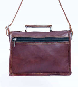 Stylish Messenger <b>Bag</b> Brown Leather Office Use Goat Leather Laptop <b>Bag</b> Unisex <b>Bag</b> - Product Image 4