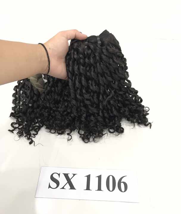 KFhair Wholesales Short Curly Brazilian Hair Extensions Cuticle Aligned Black Pixie Curly Hair