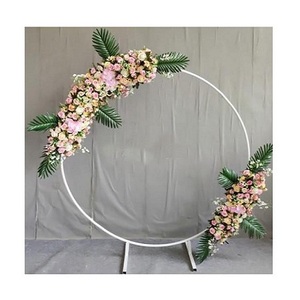 ชุดฉากหลังโลหะสีขาวสองชิ้นขนาดแตกต่างกันสำหรับงานแต่งงานของตกแต่งกลางแจ้งและในร่ม - Product Image 2