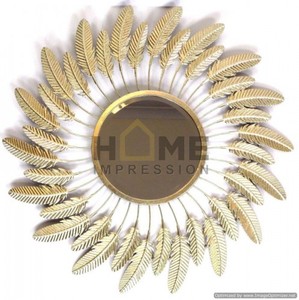 กระจกโลหะติดผนังชุบทองสไตล์แฟนซีทันสมัยอุปกรณ์ตกแต่งบ้านห้องน้ำ - Product Image 4