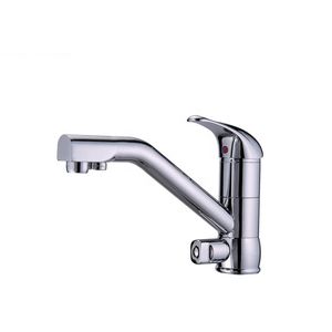 Modern Brass Deck Mounted <b>Polished</b> Surface Kitchen Mixer Faucets - Product Image 1