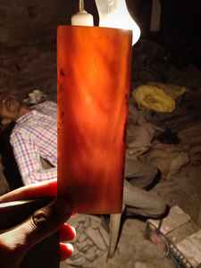 แผ่นเขาควายออปติคอล 160-60-6 มม. วัสดุออร์แกนิก เทคนิคเคลือบเงา ศิลปะพื้นบ้านอินเดีย NOORBABA NBI-168 - Product Image 5