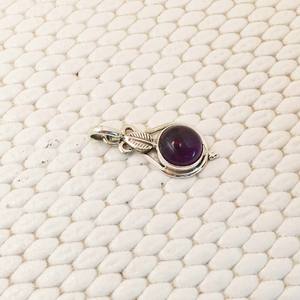 Colgante de Plata de Ley 925 a la moda para mujer con amatista, joyería India púrpura, ajuste de bisel, colgante de plata de ley al por mayor - Product Image 3